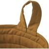 Gestreept opbergmandje - Faye quilted basket golden caramel/hunter green/sandy 